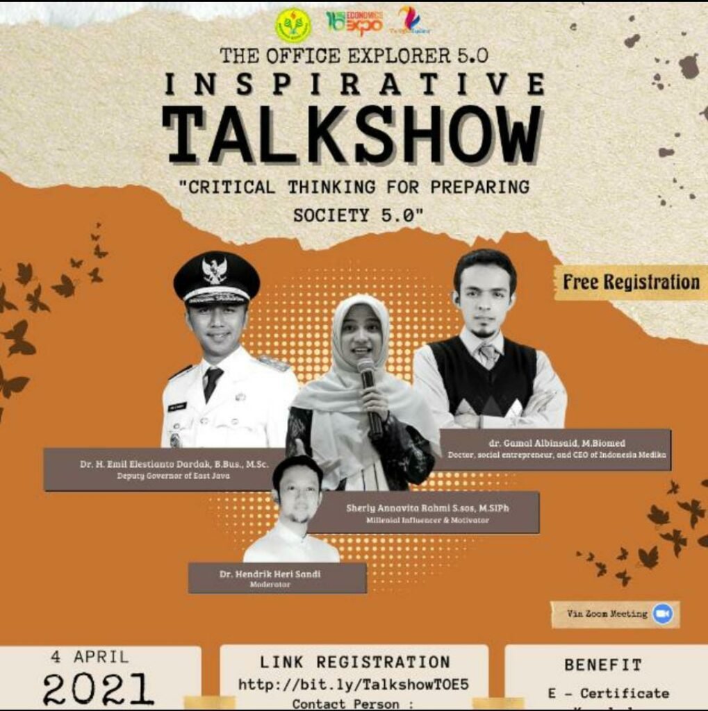 INSPIRATIVE TALKSHOW THE OFFICE EXPLORER 5.0: CRITICAL THINKING FOR PREPARING SOCIETY 5.0