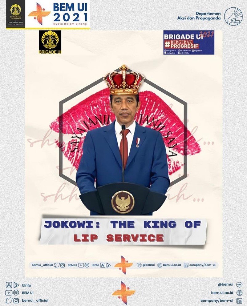 BEM UI Mengkritik Jokowi