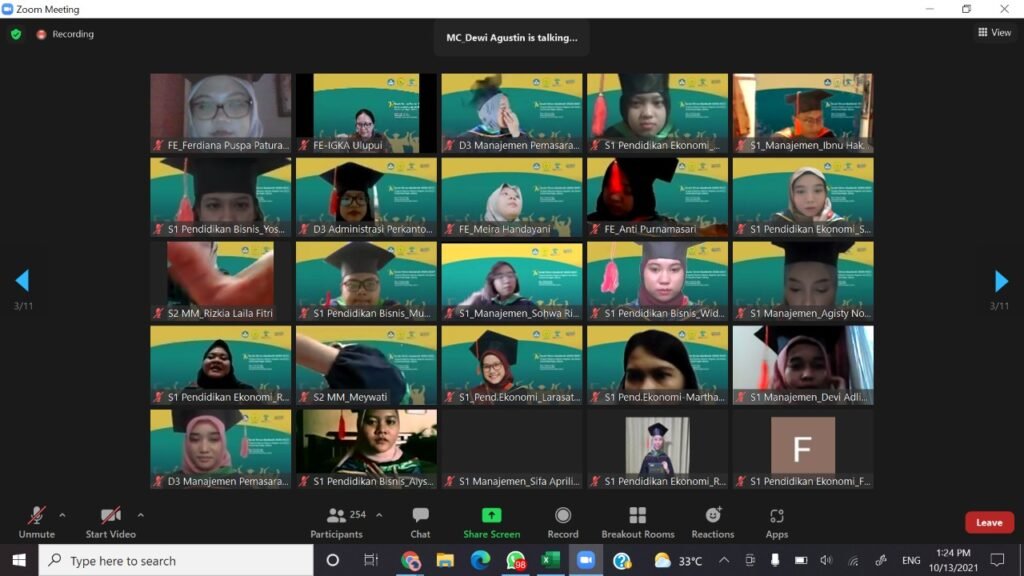 WISUDA VIRTUAL FAKULTAS EKONOMI UNJ MELULUSKAN MAHASISWA BERPRESTASI