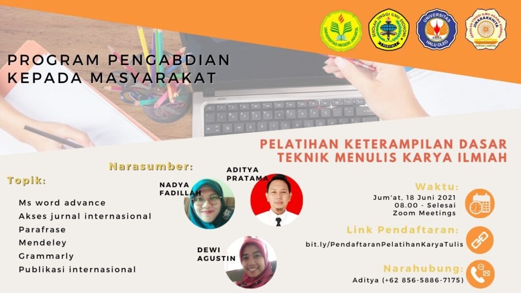 PELATIHAN KETERAMPILAN DASAR TEKNIK MENULIS KARYA ILMIAH