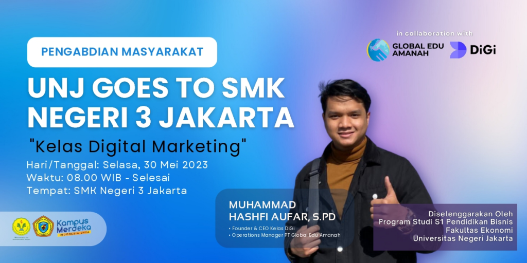 PENGABDIAN MASYARAKAT PELATIHAN DIGITAL MARKETING SMKN 3 JAKARTA